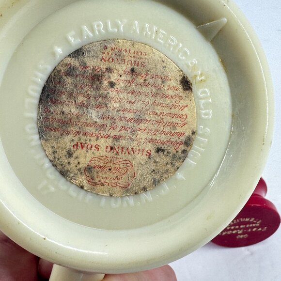 Old Spice Shulton Shaving Mug Ship Friendship & Ever Ready Brush Vintage Set - Picture 2 of 8